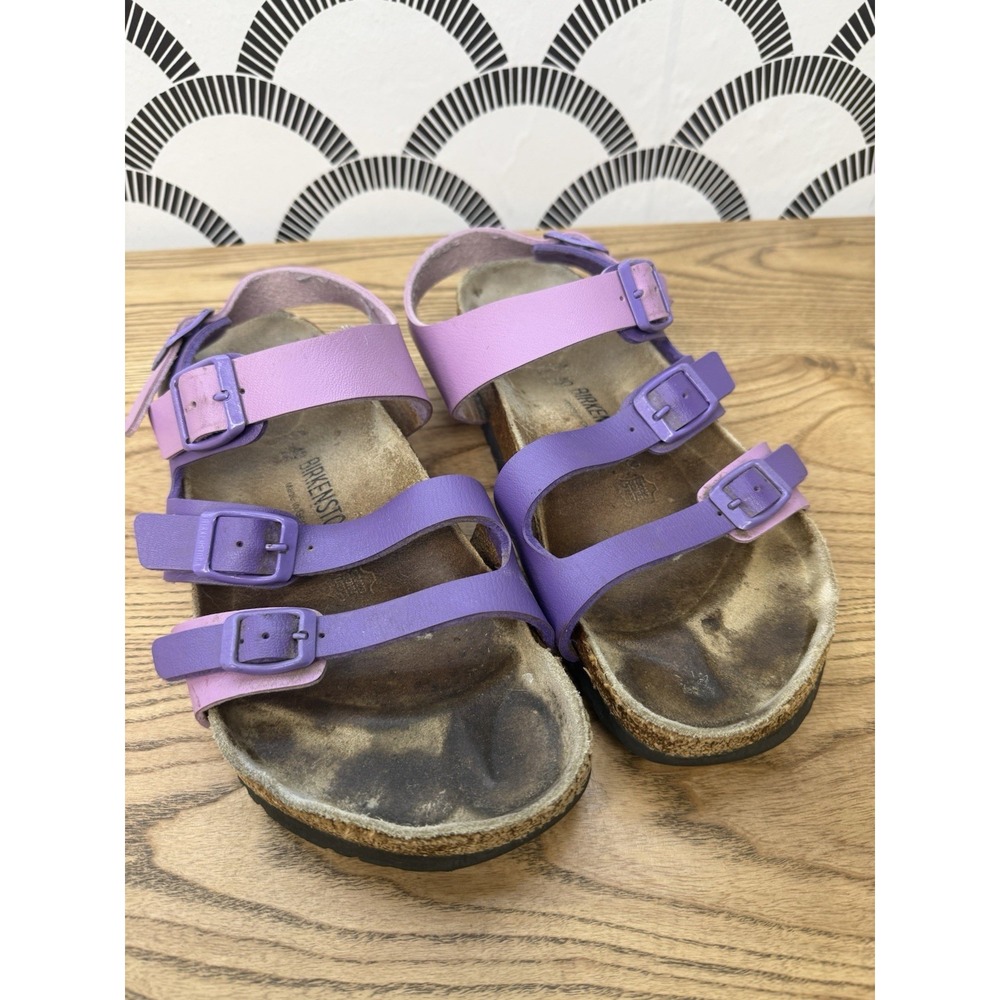 Birkenstock Papillio Florida Purple 3 Strap Back Strap Sandals Women's 9 EU 40 - Picture 1 of 10